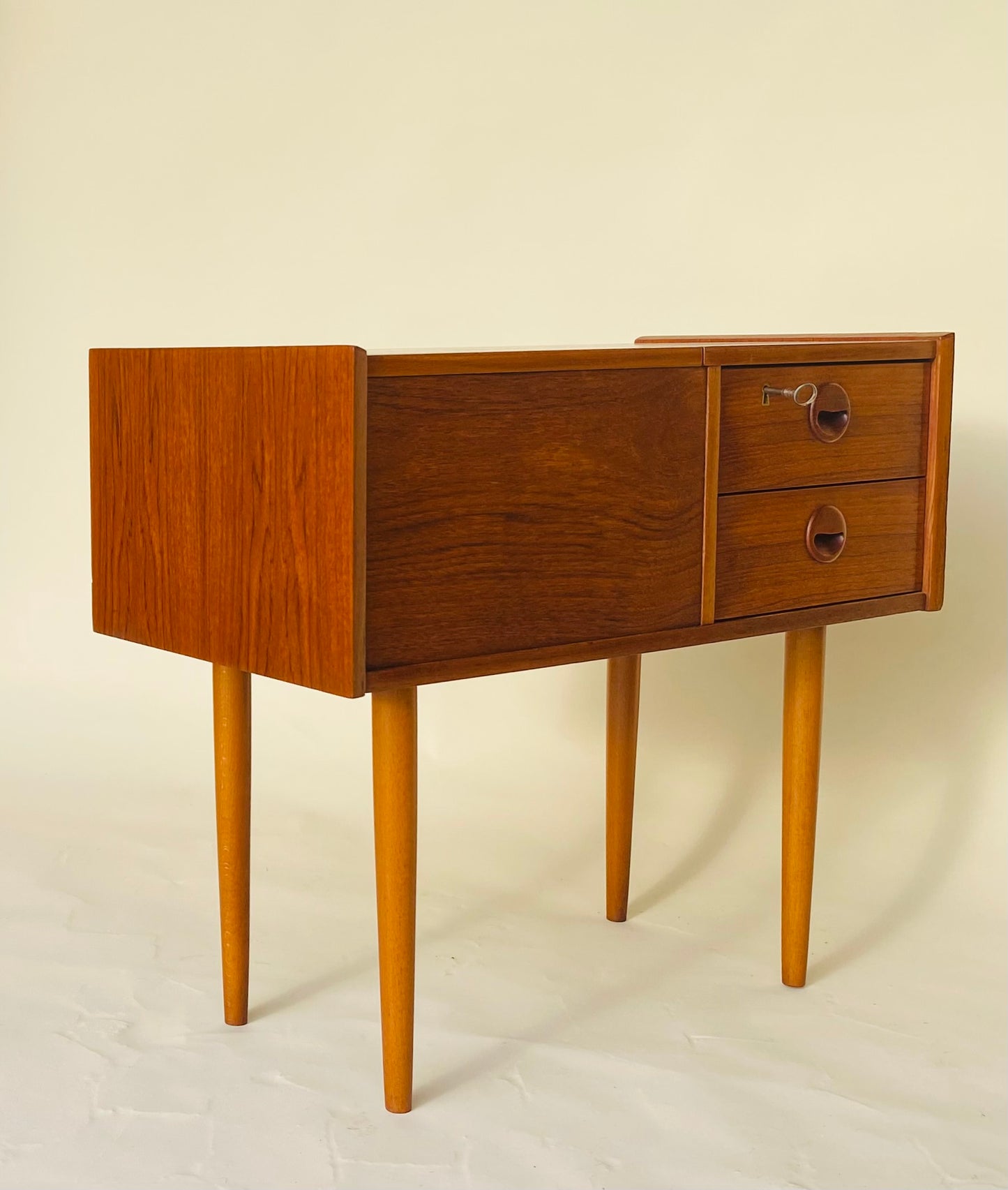 Mid-Century Danish Sewing or Storage Table