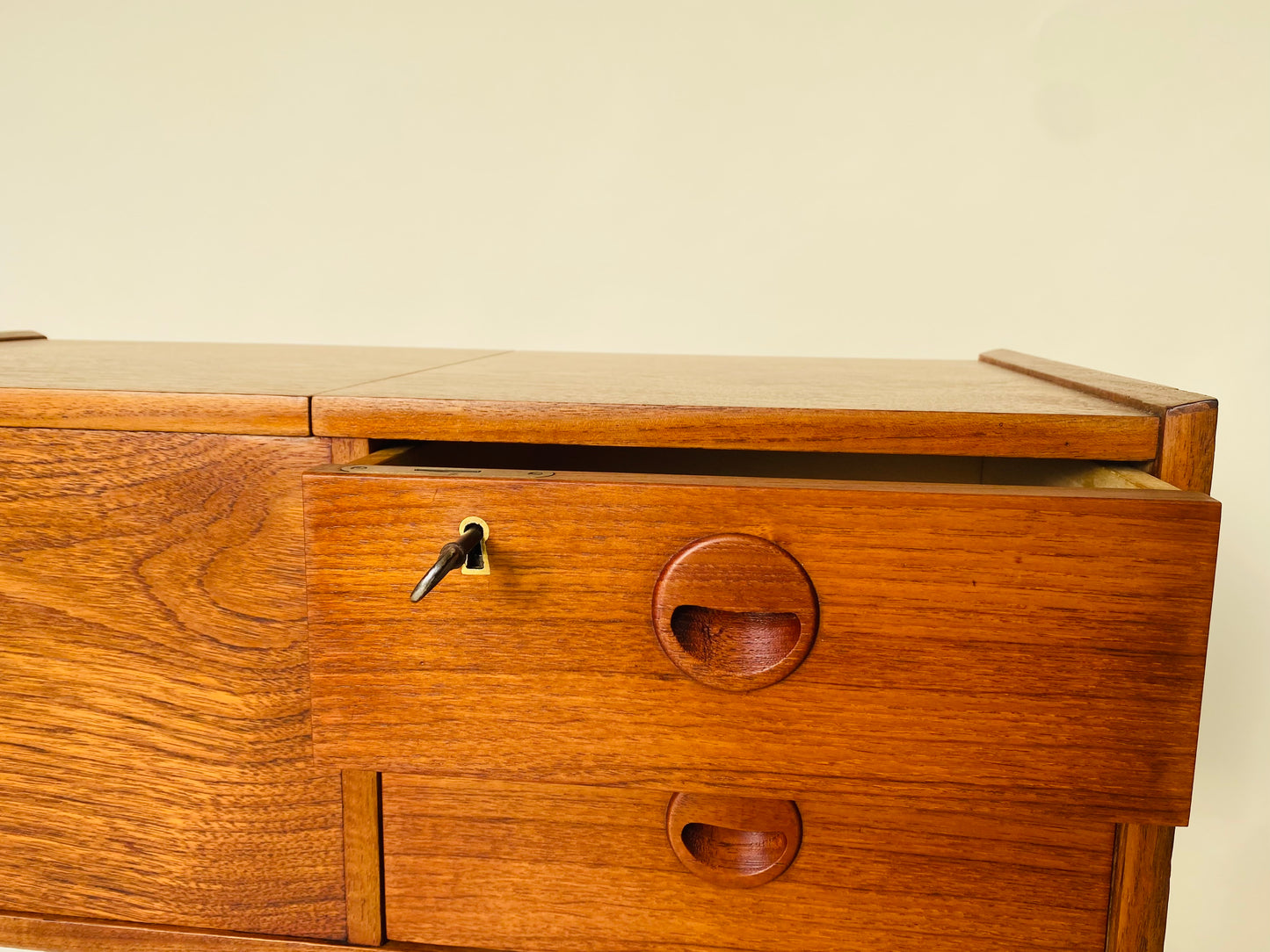 Mid-Century Danish Sewing or Storage Table